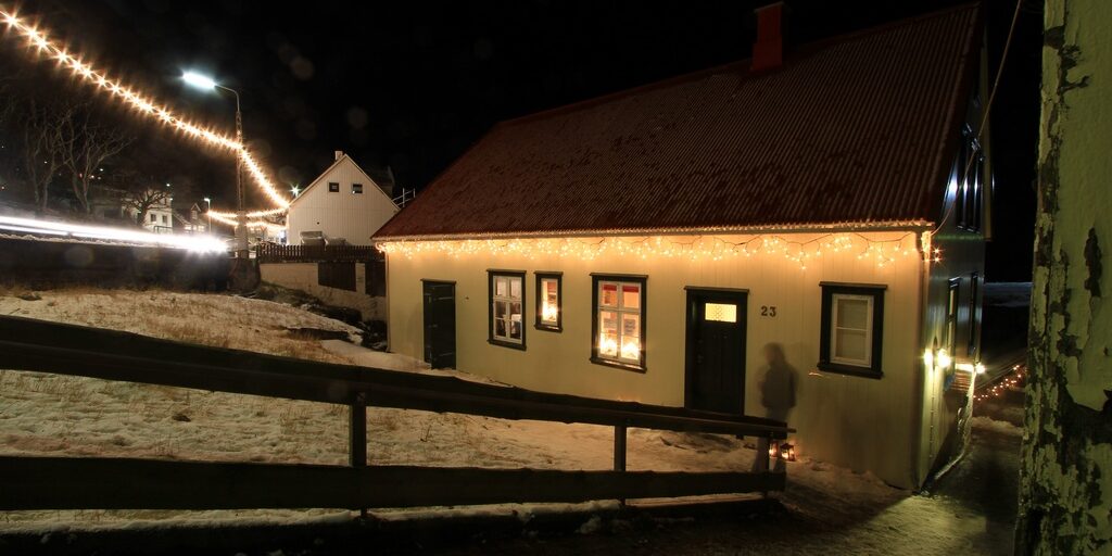 Mynd jólasøla í krambúðini